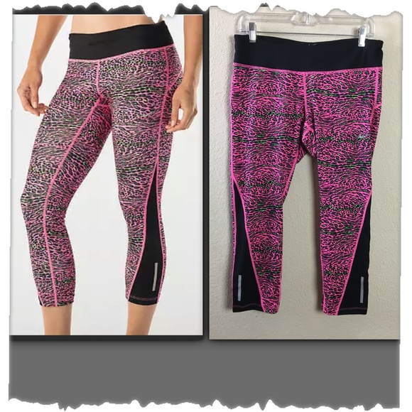 nike pink leopard print leggings